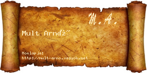 Mult Arnó névjegykártya